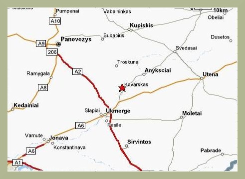 Kavarskas map